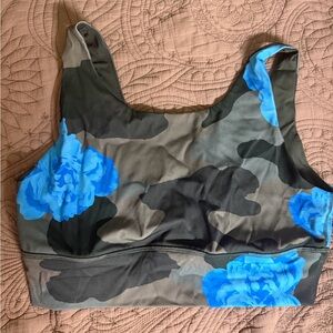 Aerie Blue Floral Camo Bra